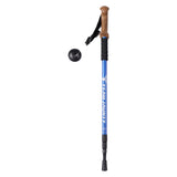 Batons de randonnée 135cm bâton de trekking pliable télescopique fibre bâtons de trekking rétractables canne de marche pliable bleu