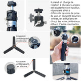 Trépied de bureau en alliage d'aluminium 360 degrés pop-up automatique portable mini trépied de bureau trépied appareil photo