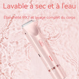Épilateur electrique 2 en 1 double tête étanche ipx7 portable épilateur pour femme mini épilateur épilateur visage pour femmes