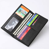 Homme portefeuille long cuir cuir multi-cartes affaires portefeuille argent clip carte bancaire clip large zero portefeuille
