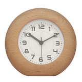 Réveil 110x115x43mm réveil en bois massif heure précise interrupteur tactile marquages clairs avec veilleuse réduction du bruit