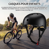 asque de protection circonférence intérieure réglable 54-58 cm taille M adapté aux 9-15 ans casque de cyclisme en plein air noir