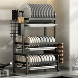Multi-fonctionnel cuisine épaissie étagère de rangement comptoir plat étagère de rangement plats bol baguettes égouttoir égouttoir