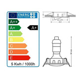 Lampe COB Coupe   GU10  Grande économie d'énergie  Rendu des couleurs élevé   Couleur de lumière stable  Transmission élevée