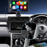 Ecran de voiture portable 7pouces noir Ecran de voiture sans fil PND HD Ecran tactile de voiture Lecteur multimédia Interface USB