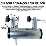 Support de parasol maximale la taille 2.6 inch support parasol clip de parasol universelle de parasol pour parasol plage terrasse