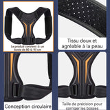 einture de correction du dos 80cm-95cm sangles d'épaule pour l'entraînement des muscles de la poitrine dispositif pour adulte