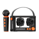 Enceinte bluetooth 1500mAh 10W bluetooth 5.2 enceinte sans fil karaoké rétro bluetooth avec microphone machine de karaoké portable