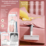 Sèche-linge électrique 28x16x13cm 7 vitesses de chauffage 5kg capacité portante sèche-linge pliable sécheur d'air portatif blanc