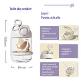 Tasse 19cm 450 ml Convient aux enfant smatériel PC Grande capacité avec paille Portable blanc étanche Portable blanc étanche