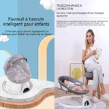 Transat bebe 60x61x72cm balancelle bébé électrique avec mode veille 5 vitesses confortable et sûr facile à démonter et à nettoyer