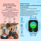 Montre connectée enfant 4G 320x385 écran IPS de 2 pouces caméra à 180 degrés positionnement gps IP67 étanche montre de téléphone