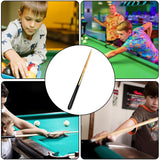 Queue de billard 90 cm Tête de 11,5 mm Bois blanc de haute qualité Club pour enfants Extrémité protégée en caoutchouc souple