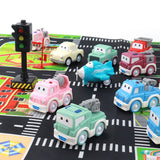 Coffret de voitures jouets Ensemble de 25 pièces Stockable  pour enfants Grandes Plastique Modèle de véhicule d'ingénierie