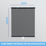 Store 72cm x 200cm store occultant protection solaire avec revêtement thermique sans percage store enrouleur occultant jour nuit