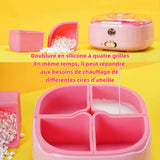 Chauffe-Cire 18,5x18,5x11cm 600ml quatre petits bols divisés qui peuvent être utilisés séparément Ne contient pas de grains de cire
