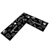 Tapis de Cuisine Antidérapant Tapis de Cuisine Devant Evier Anti salissures 40 x 60cm + 40 x 120cm Résistant à la poussière Tapis