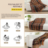 Couverture 127x172cm plaid canape de canapé à rayures rouges et vertes créatif et unique doux et confortable offrez des cadeaux