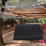 Couverture pour barbecue 53x61x221cm housse de protection housse de protection tissu oxford installation facile bâche noir et argent