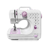 Machine a coudre portable 7,2w 31x15x29cm deux méthodes d'alimentation 12 types de points lampe d'éclairage mini machine a coudre