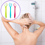 Brosse de bain 3PCS 36,5x7x3cm long manche matériau écologique poils doux durable élimine facilement les peaux mortes 3 couleurs