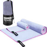 Lot de 3 serviette microfibre 60x122cm serviette de fitness à séchage rapide pour randonnée natation sport gym serviette sport