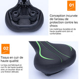 Selle de vélo 700g Cuir PU respirant absorbant les chocs Respectueux l'environnement résistant l'abrasion et 'humidité siège de vélo