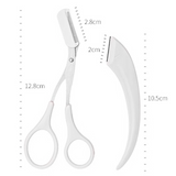 iseaux à sourcils avec peigne Lot de 2 Outil de Coupe des Sourcils Ciseaux à sourcils pour Couper les Sourcils Cils