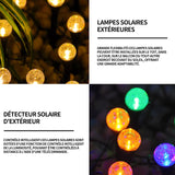 Lampe solaire exterieur 800mah IP55 lumière solaire avec télécommande solaire exterieur detecteur de eclairage exterieur solaire