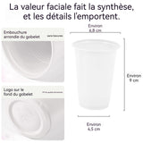 Gobelets en plastique 400 Pièces Gobelets Réutilisables 200ml 7oz Verres de Fête en Transparents pour Fêtes Mariages Vacances Noël