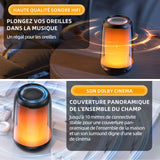 Enceinte bluetooth portable avec 12 effets lumineux résistant et à l'eau selon la norme ipx5 jumelage avec d'autres enceintes noir
