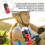 Gourde sport 650ml 23x6,5x6cm étanche convient aux vélos avec support de fixation ensemble de gourdes facile à installer noir