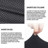 Shorts de cyclisme 85-90cm taille short de sport shorts vélo gel 3D respirant séchage rapide pantalon de cyclisme respirant silicone