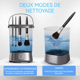 Nettoyeur à ultrasons 1200mah 10x9,6x15,3cm 2 modes de nettoyage IP65 type-c charge nettoyeur de pinceaux de maquillage électrique