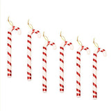 Accessoires de décoration de canne de noël, pendentif, décorations de cadeaux de noël, 6 cadeaux de noël, décoration de la maison