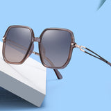 Mode lunettes de soleil polarisées dames polygone grand cadre pare-soleil lunettes de protection lunettes de soleil décontractées