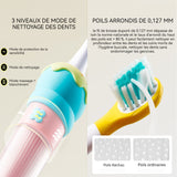 Brosse à dents électrique 18,5x9cm ABS brosse à dents électrique automatique à poils souples pour enfants brosse a dents electrique