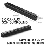 Enceinte bluetooth sans fil 62cm 20w pour PC TV bluetooth 5.3 avec 4 haut-parleurs stéréo haut-parleur bluetooth bass puissantes