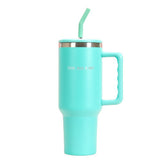 40oz Handle Mug Straw Ice Bar Mug Sky Blue Insulated Coffee Mug 304 Stainless Steel with Lid Hot & Cold Coffee Insulated Mug