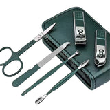 oupe ongles 6 pcs Ensemble coupe-ongles coudé avec lime à ongles cure-oreille et lime à ongles Outils de coupe d'ongles vert