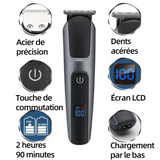 Tondeuse cheveux 6 en 1 tondeuses à cheveux multifunctions professionnel sans fil rechargeable tondeuse avec 4 peignes ecran LED