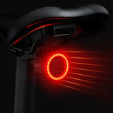 Feu arrière de freinage intelligent pour vélo COB Grande ouverture Coussin de tige de selle Feu arrière de freinage