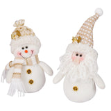 2 poupées naines de noël, bonhomme de neige, produits de décoration de noël, décorations de fenêtre, cadeau de noël