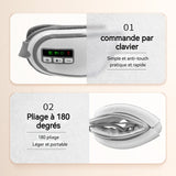 Masseur oculaire 342g Compresse chaude thermostatique à 5 modes portable pliable respectueuse la peau masseur oculaire avec chaleur