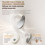 Écouteurs de Traduction Confortable à porter Convient à toutes les formes d'oreilles Transmission directionnelle du son blanc