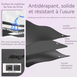 Tapis de yoga Antidérapant Tapis de gymnastique Tapis de Pilates Tapis de sport 5mm PU Dimensions 183x68cm noir