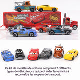 Voiture jouet 7PCS en alliage et plastique 7x3,5x2cm/24,5x3,8x6cm ensemble de modeles de voiture cadeaux enfant modèle de voiture