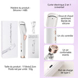 Recourbe Cils Chauffant 300mAH Avec un sèche-cheveux bouclage longue durée adapté à la plupart des formes d'yeux 2 températures