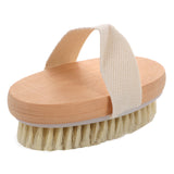 Brosse de bain en poils de sanglier et bois ovale en forme brosse pour le corps multifonctionnel brosse corps a sec brosse à dos