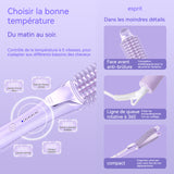 Fer à friser 2 en 1 38W 3x30cm 5 niveaux réglage la température lcd écran arrêt automatique fer à boucler pour curling et lissage